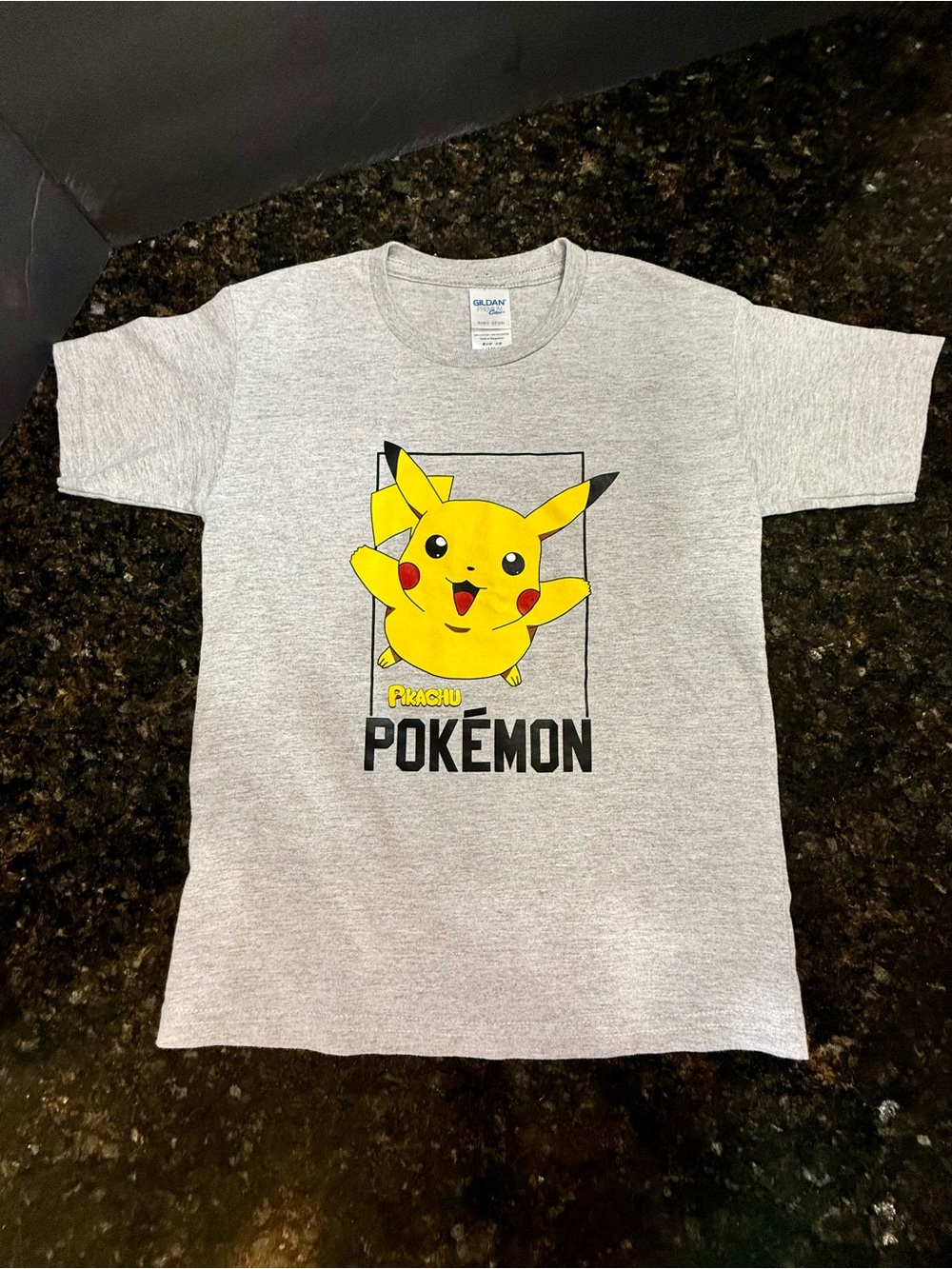 Pokémon Pikachu Gray Kids T-Shirt size L